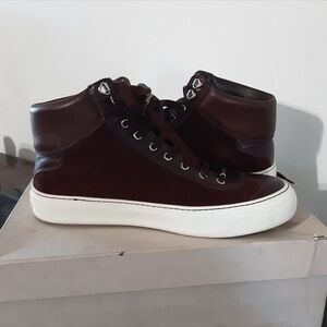 Mens Jimmy Choo Burgundy Tennis Shoes